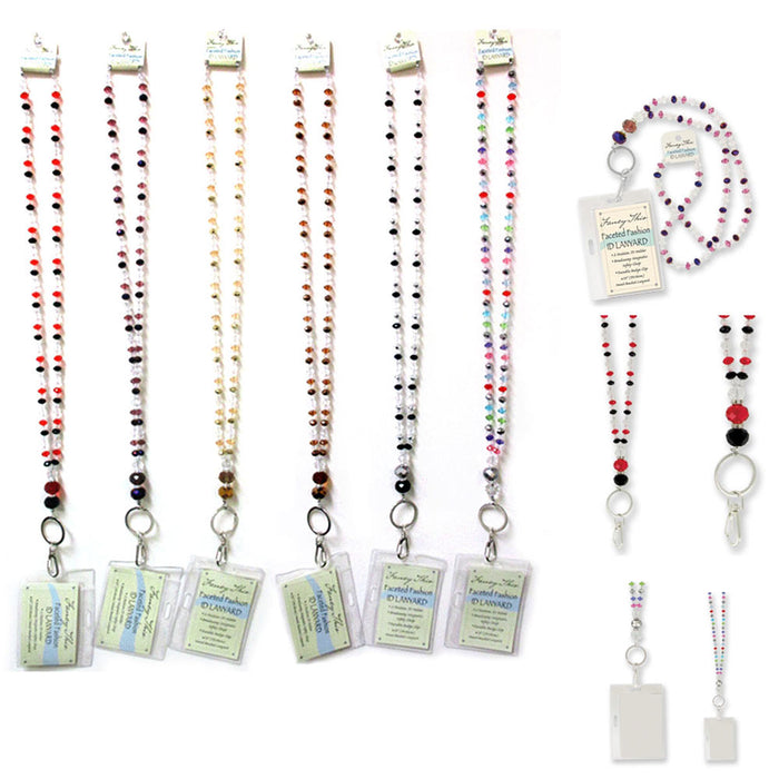 Beaded Badge Lanyard Necklace ID Card Holders Clip Necklace Name Badge Nurse
