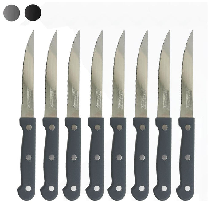 8 Set Stainless Steel Steak Knives Serrated 8.5" Knife Cutlery Kitchen Utensil