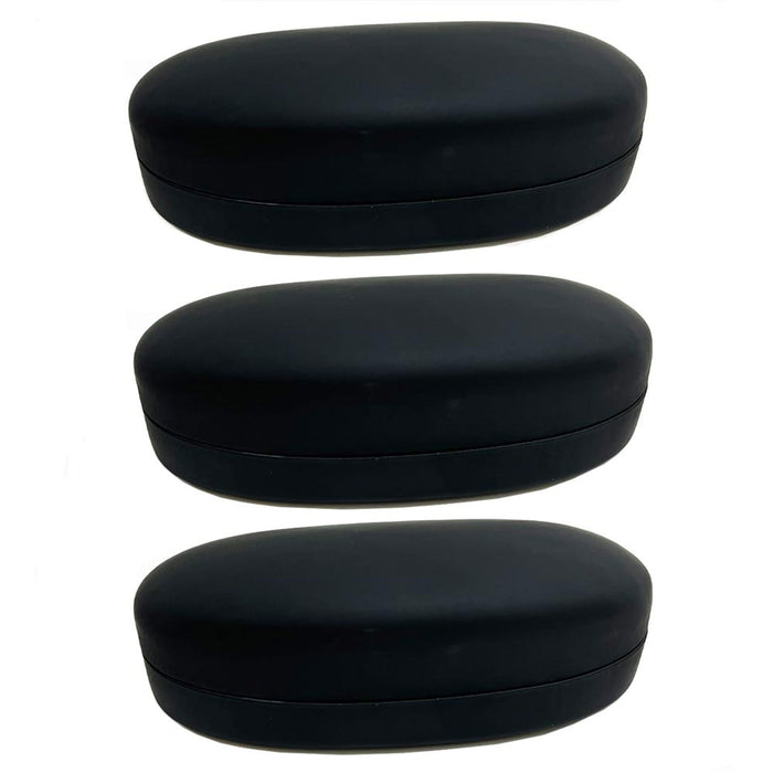 3 Large Hard Clam Shell Glasses Protective Case for Curved Eyeglasses Sunglasses