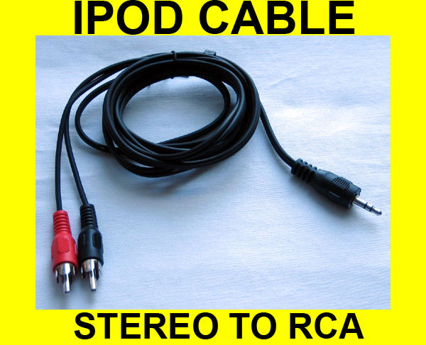 6 FT 3.5mm Aux Male Jack to AV 2 RCA Stereo Music Audio Cable MP3 iPod Phone New