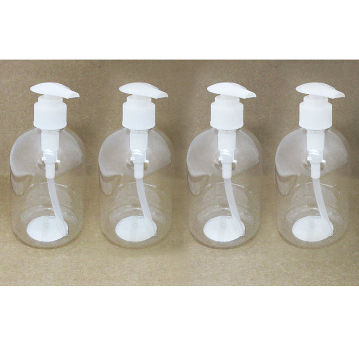 4 Liquid Soap Dispenser Pump Lotion Refillable Empty Bottle Plastic Spray 14 Oz