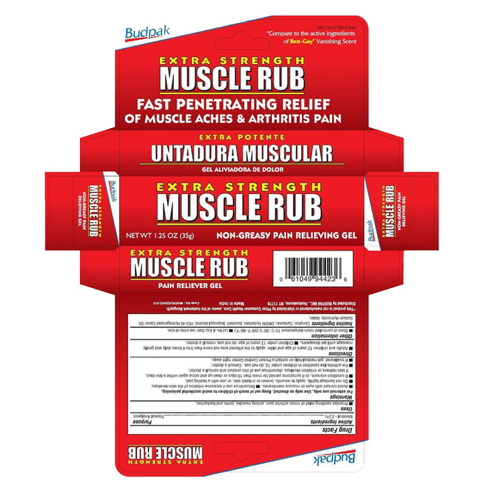 3 Packs Extra Strength Muscle Rub Pain Relief Gel 1.25 oz (35g) Non-Greasy Cream