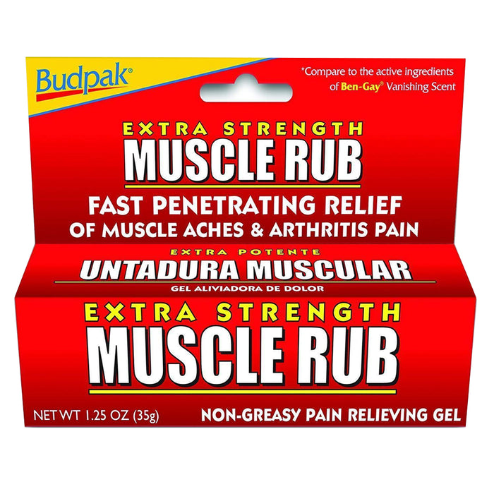 3 Packs Extra Strength Muscle Rub Pain Relief Gel 1.25 oz (35g) Non-Greasy Cream