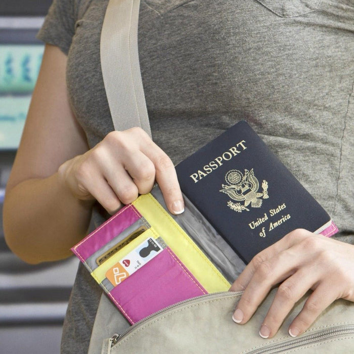 Travelon Passport Holder RFID Blocking Safe ID Slim Wallet Cover Case Anti Theft