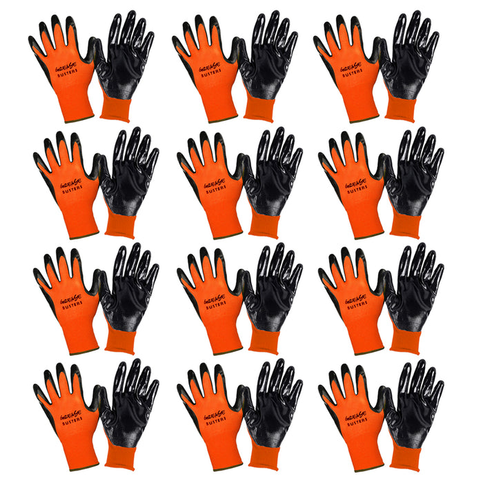 12 Pairs Ultimate Nitrile Foam Coated Gloves Industrial Garden Work Protection L