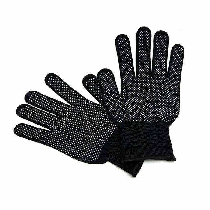 3 Pairs Work Gloves Dotted Anti Slip Knitted Stretchy Cloth Glove Moist Glove