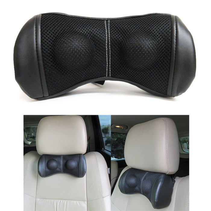 Car Head Seat Pillow Travel Cushion Headrest Relieve Neck Pain Adjustable Straps