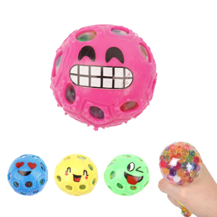 4 Pc Stress Ball Beads Squeeze Anti Anxiety Reliever Kids Sensory Toy Gift Party