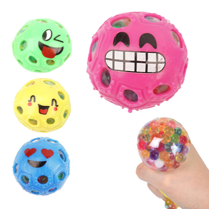 4 Pc Stress Ball Beads Squeeze Anti Anxiety Reliever Kids Sensory Toy Gift Party