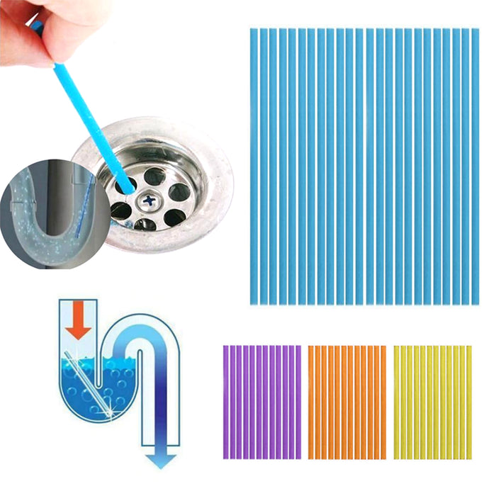 48 Deodorizer Sticks Drain Cleaner Odor Remover Plumbing Pipe Kitchen Tub Sink