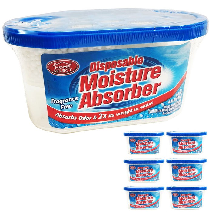 6 Moisture Absorber Odor Eliminator 6.3oz Each Closet Mud Air Room Dehumidifier