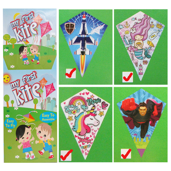 3 Pack Easy Flyer Diamond Kite Fun Kids Beach Park Outdoor Games Plastic Fly Toy