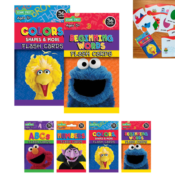 2Pk Flash Cards Sesame Street Early Learning Games Colors Shapes Characters Kids