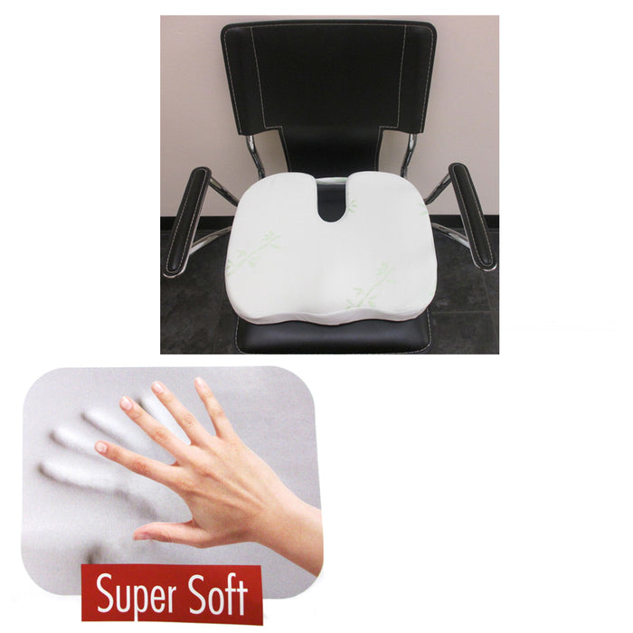 Orthopedic Seat Cushion Comfort Soft Foam Pad Pillow Chair Memory Foam White New