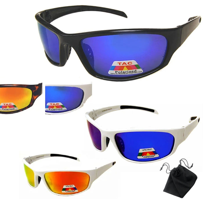 Men Polarized Sunglasses Blue Orange Mirror Lens Anti-Glare Fishing Gl —  AllTopBargains