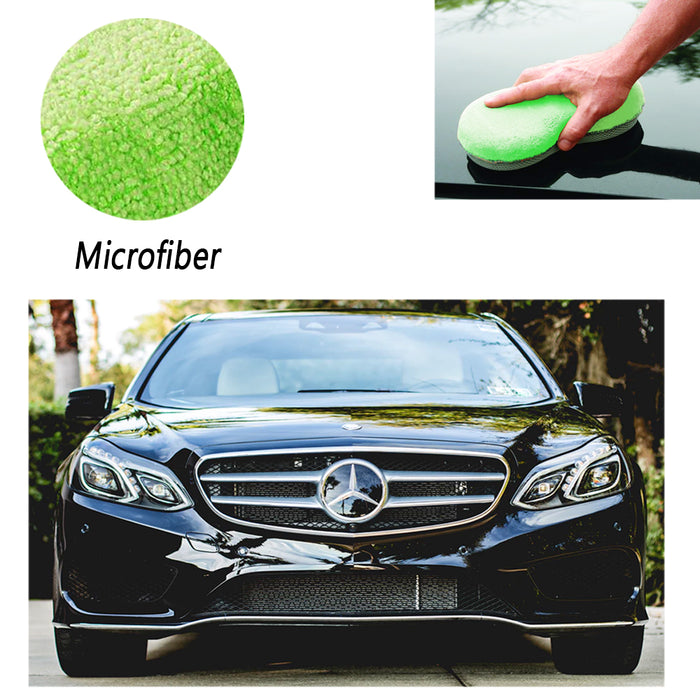 3Pc Car Wash Sponge Detail Microfiber Scrub Care Lint Scratch Free Cleaning Tool