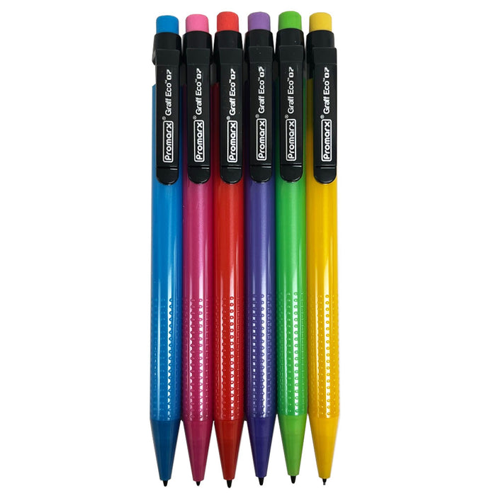 6 Ct Mechanical Pencils #2 HB 0.7mm Point Drafting Draw Drawing School Home Kids