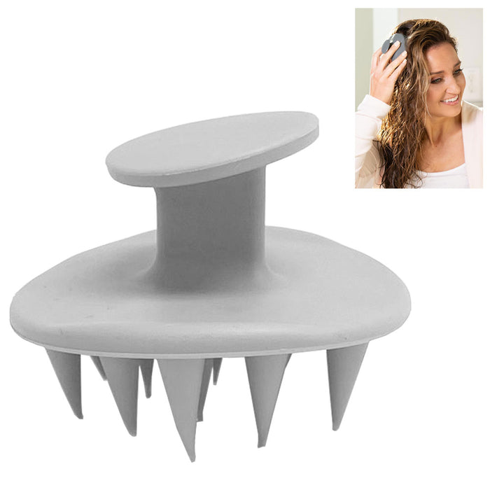 2 Shampoo Scalp Massager Brush Silicone Hair Washing Comb Head Care Salon Shower