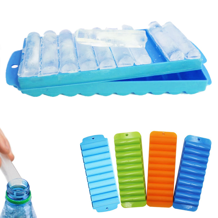 4PC Ice Stick Cube Making Trays Water Bottled Perfect Rolls Sport Drink Beverage