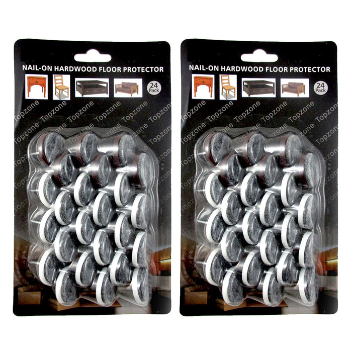 48 Nail on Felt Pads 0.66" Furniture Chair Hardwood Floors Protector Leg Sliders