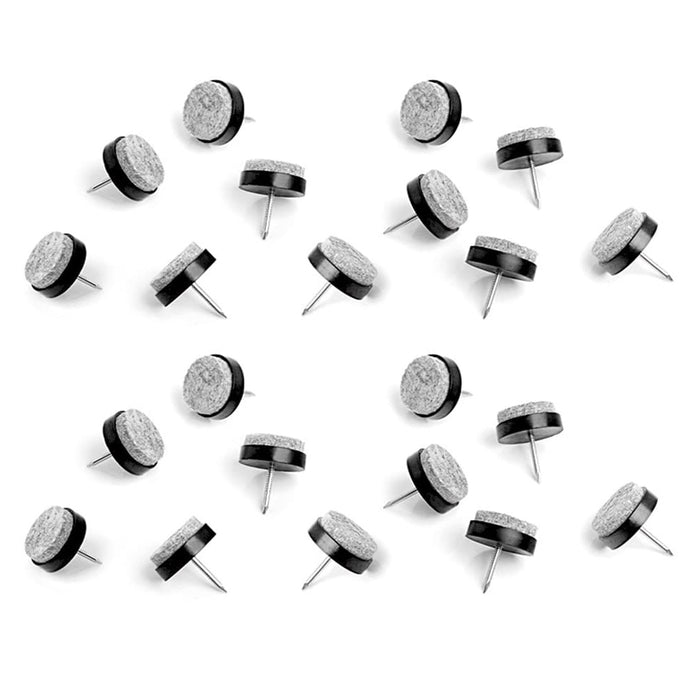 24 Pack Nail On Heavy Duty Felt Pads Slider Wood Furniture Hard Floor Protector