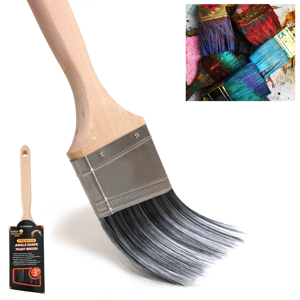 Paint Brush Angle 3 House Wall Home Interior Exterior Brushes Professi