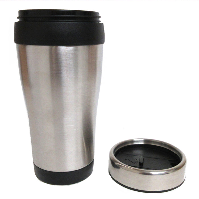 2 Pack Insulated Coffee Travel Mug Stainless Steel Double Wall 16oz Cup Tumbler