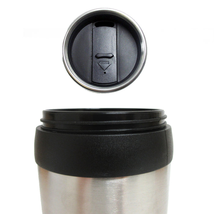 2 Pack Insulated Coffee Travel Mug Stainless Steel Double Wall 16oz Cup Tumbler