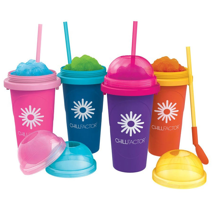 Lot of 4 Slush Maker Frozen Drink Freezer Core Slushy BPA-Free Smoothie Mixer