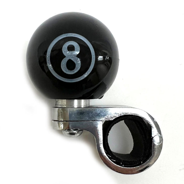 Car Steering Wheel Grip Aid 8 Ball Black Handle Power Assist Knob Spin Universal