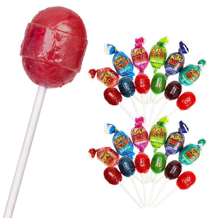 20 Pc Candy Super Blow Pops Treat Lollipops Colorful Sour Sucker Stick Lollypops