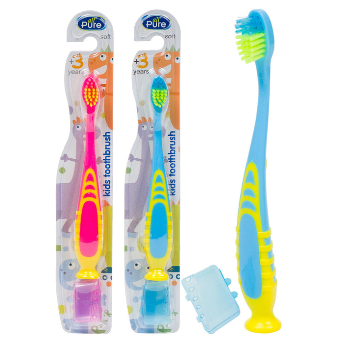 12Pc Lot Kids Toddler Toothbrush Soft Bristles Suction Cup Stand Mouth Oral Care