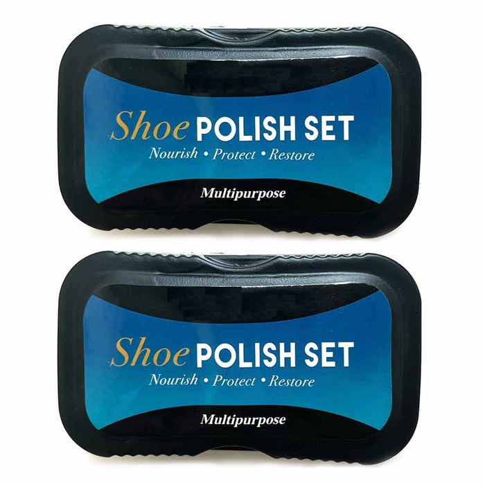 2 Pk Instant Shoe Shine Sponge Cleaning Protector Leather Care Boots All Colors