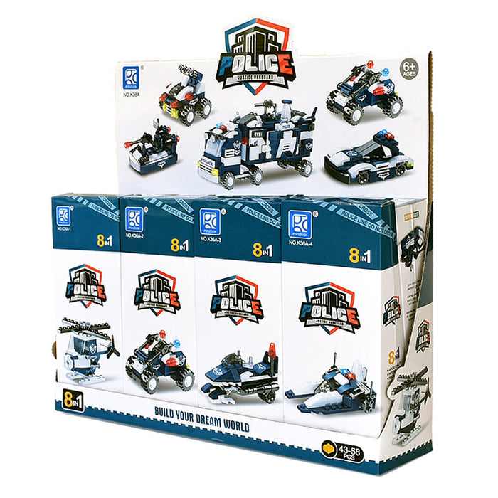 58 PC Kids  Building Blocks Toy Set Kit 8in1 Educational Games Transformer Toys