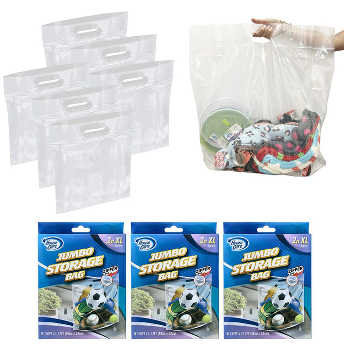 Reusable Large Jumbo plastic Laundry Bag/ Big Storage Bag Zip
