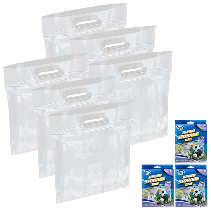 Pack Extra Large Storage Bags Strong Clear Resealable Zipper