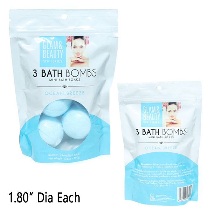 3 Piece Bath Bombs Set Gift Ultra Bubble Spa Fizzy Fizzies Moisturizing Kit