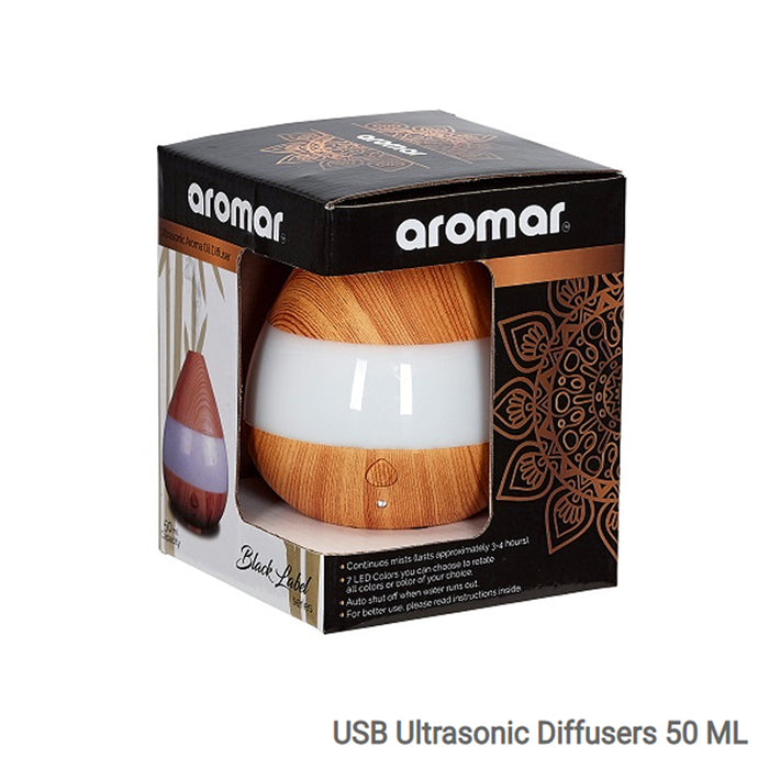 1 Aromatherapy Essential Oil Diffuser Tan Wood Grain Cool Mist Humidifier Office