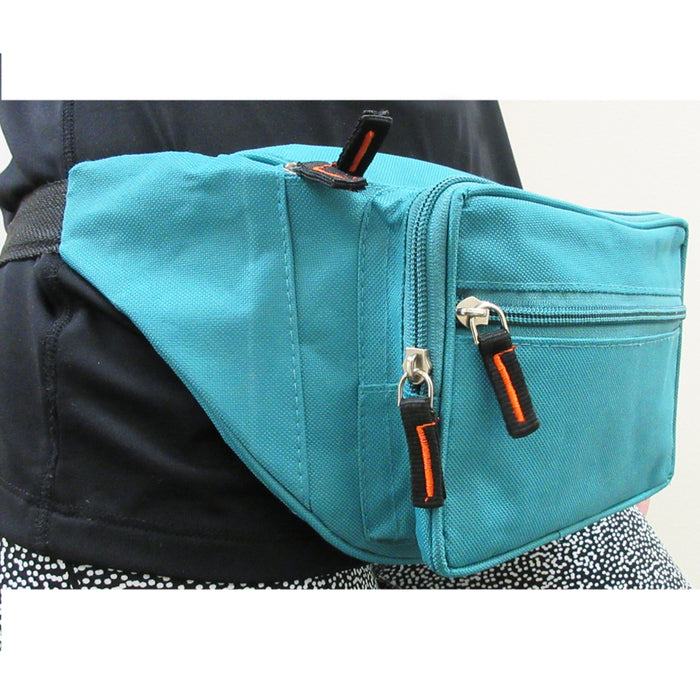 3PC Set Fanny Packs Adjustable Waist Bag Men Women Travel Sports Pouch Turquoise