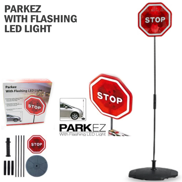 PARKING STOP SIGN PARKEZ FLASHING LED LIGTH CAR GARAGE SYSTEM SIGN AID SENSOR !!