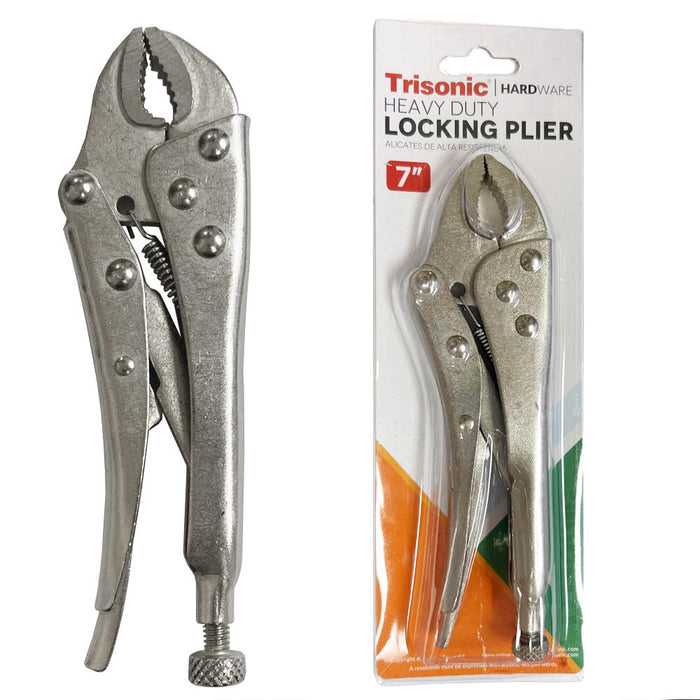7" Vise-Grip Locking Pliers Curved Jaw with Wire Cutter Heavy Duty Wrench Plier