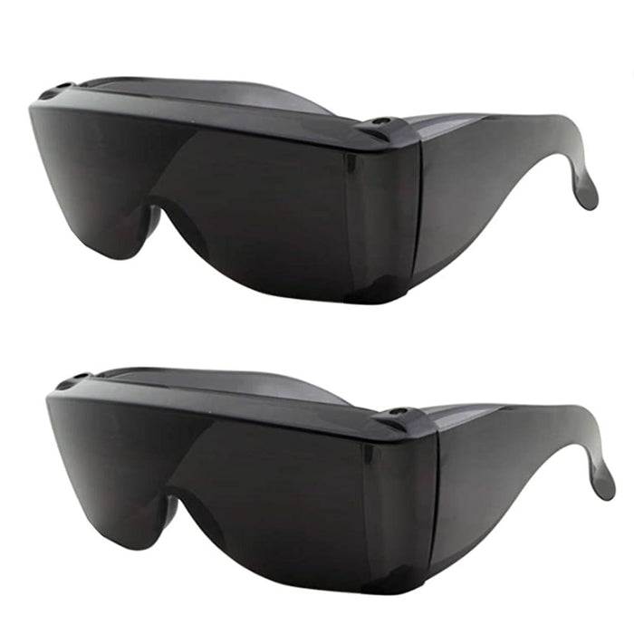 2 Pack Extra Large Fit Over Most Rx Glasses Sunglasses Safety Drive Dark Lens