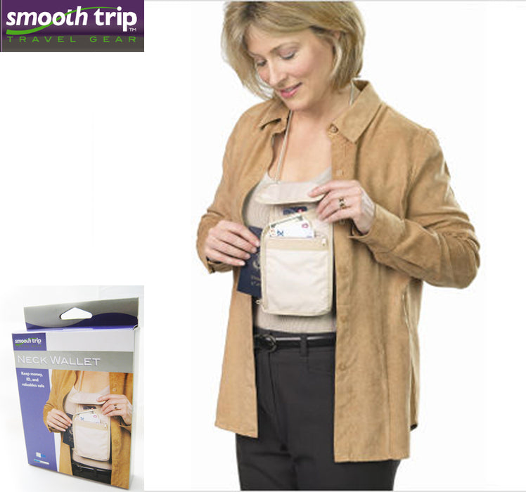 Pouch Neck Strap Bag Id Money Passport Hidden Pocket Secret Wallet Travel Women