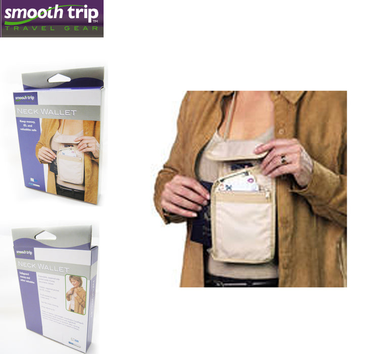 Pouch Neck Strap Bag Id Money Passport Hidden Pocket Secret Wallet Travel Women