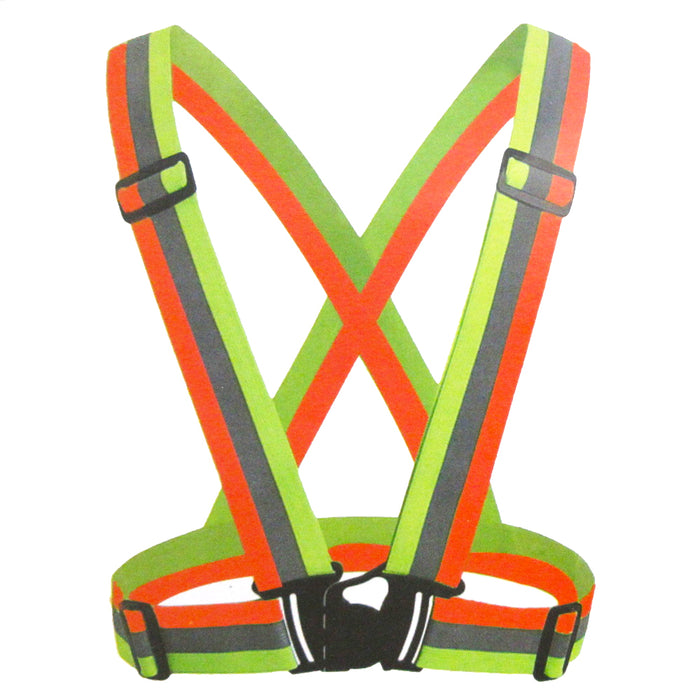 Reflective Night Running Vest Adjustable Strap Lightweight Safety HighVisibility