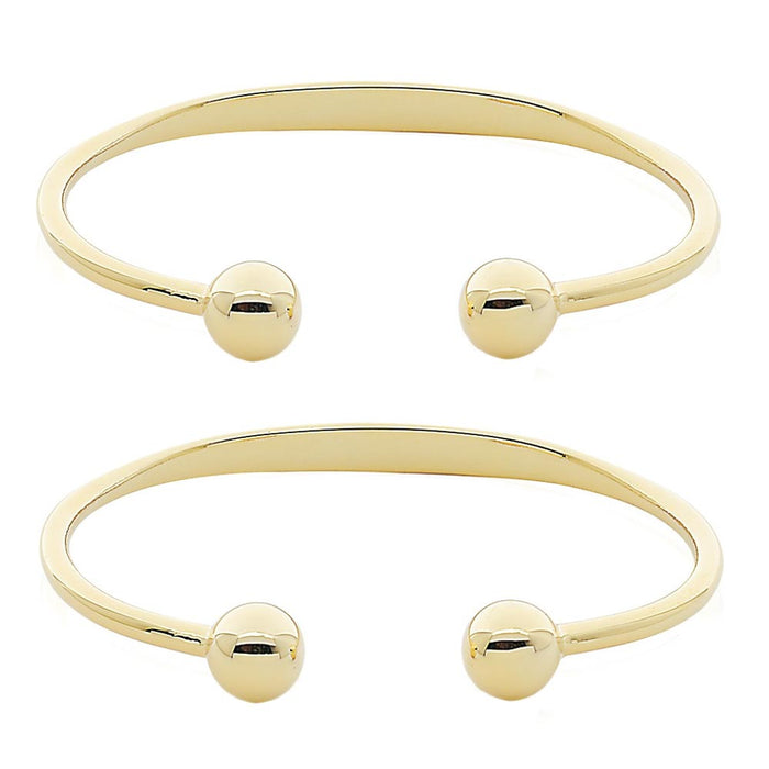 2PC Magnetic Copper Bracelet Pain Relief Healing Therapy Arthritis Cuff Bangle