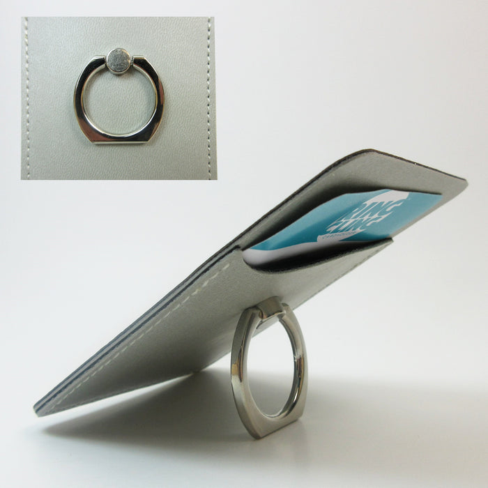 2X Universal Credit Card ID Holders Adhesive Wallet Phone Finger Ring Stand Slim