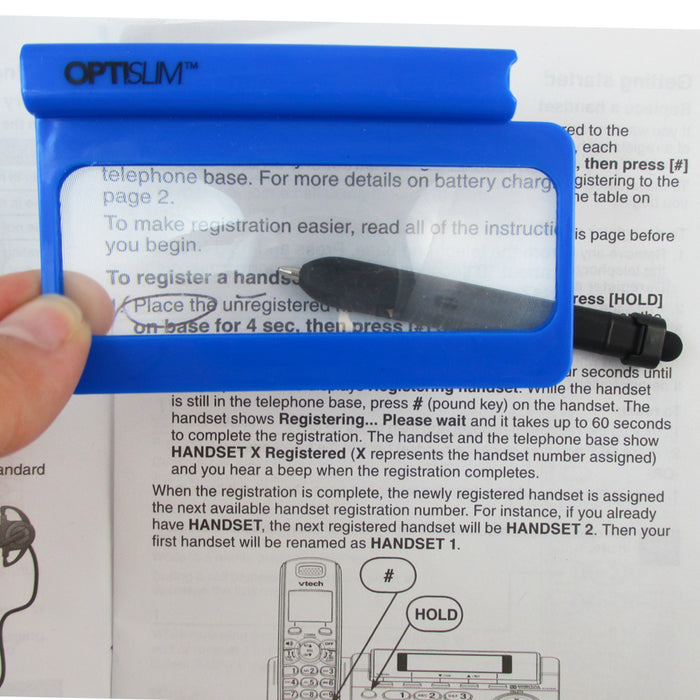 Opti Slim 3 in 1 Reading Magnifier Ballpoint Pen Slim Loupe Stylus Touch Screen