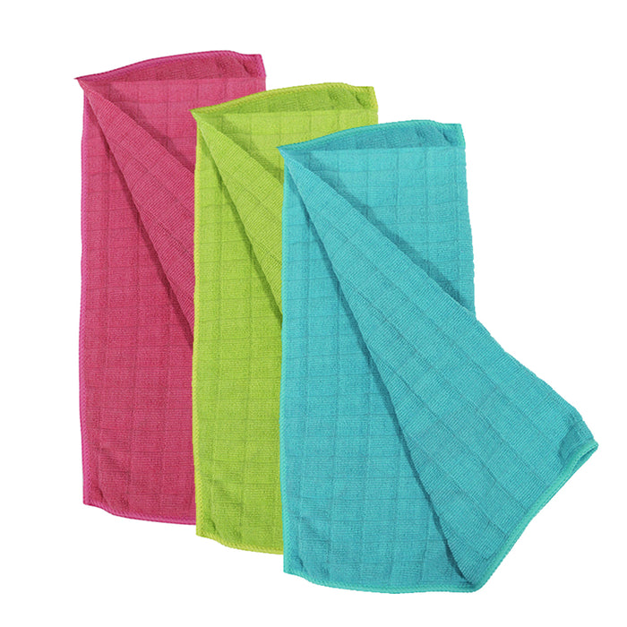 3 Pack Microfiber Towels Cleaning Wholesale Super Soft Plush 15X12 Polish Cloths