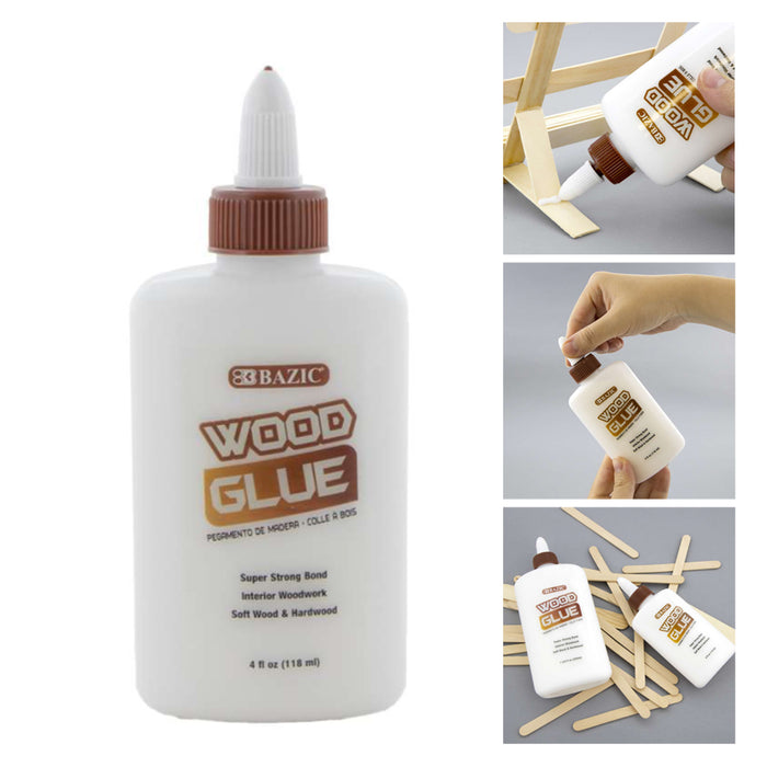 2 Wood Glue Waterproof Super Strong Carpenter Repair Adhesive Bond Fast 4oz Each